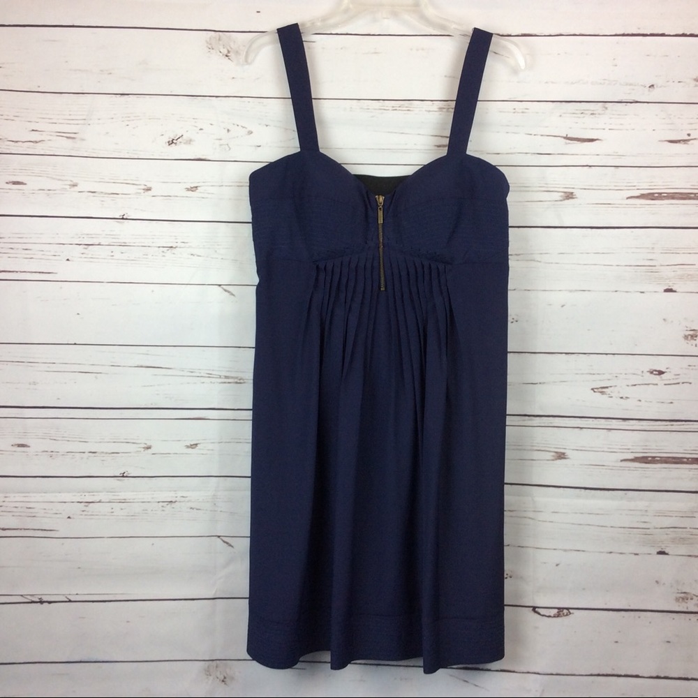 Jessica Simpson Zip Accent Navy Blue Dress, Sz 14 - Picture 7 of 8